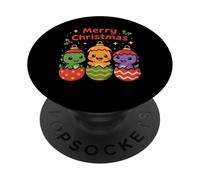 Uova di dinosauro Kawaii Baby Festive Christmas Dino PopSockets PopGrip Adesivo