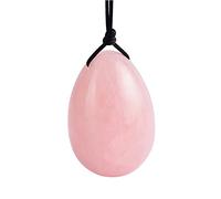 Uova di giada di quarzo rosa naturale forate Yoni Egg femminile for le donne Kegel Ginnico che stringe i regali degli amanti dei muscoli, bastoncino da massaggio Collezioni di casa (Color : 45x30mm)
