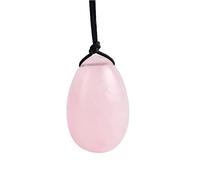 Uova di giada di quarzo rosa naturale forate Yoni Egg femminile for le donne Kegel Ginnico che stringe i regali degli amanti dei muscoli, bastoncino da massaggio Collezioni di casa (Color : 40x25mm)