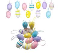 Uova di Pasqua Decorative, CIYIN 12 Pezzi Uova di Pasqua da Appendere, Ovetti di Pasqua, Uova per Albero di Pasqua Decorazioni