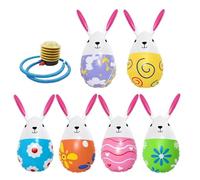 Uova di Pasqua gonfiabili - 6 pezzi giocattoli per feste in PVC con coniglietti pasquali - ornamenti gonfiabili a primavera | per festività casalinghe appartamento giardino cortile prato patio balcone