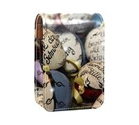 Uova di Pasqua Porta Lucidalabbra Custodia per Rossetto Portatile Borsa Trucco Viaggio Rossetto Organizer Caso con Specchio Mini Rossetto Scatola di Immagazzinaggio, Multicolore, 9.5x2x7