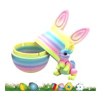 Uova Di Pasqua Riempibili - Stampati In 3D E Interattivi, Giocattoli A Forma Di Coniglio E Uova Per Decorazione Della Casa | Colorati, Resistenti, Divertenti Per Bambini, Interni, Esterni, Came