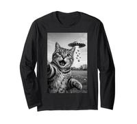 Uova di Pasqua Selfie Gatto Divertenti UFO Alieno Rapimento Uomini Donne Maglia a Manica