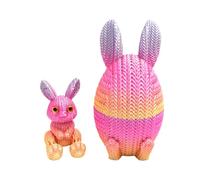 Uova di Pasqua stampate 3D: vibrante set di design 3D, pezzi decorativi fatti a mano, set da collezione, decorazione versatile per display | per scaffali