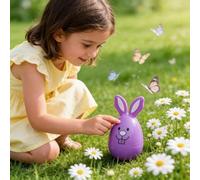 Uova di per pasqua Coniglio Plastica 6pz Apribili per decorazione(B) | Design coniglio adorabile, plastica , apribili facilmente, ideali per caccia per alle uova, per decorazione festiva