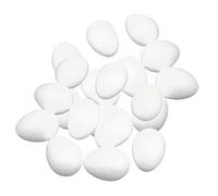 Uova di polistirolo bianco da 8 cm, per modellismo fai da te, decorazioni natalizie, pasquali, 20 pezzi