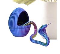 Uova di serpente 3D - Decorazione di rettili, giocattolo di serpente stampato in 3D flessibile, scrivania creativa, scultura di uova realistica | decorazione domestica, animale articul