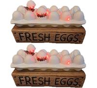 Uova diavolate animate di Halloween vassoio illuminato, graziosa decorazione di lanterna di pulcini zombi a led, luci calde luminose e suoni spettrali rendono anche gli spettracolari,2pcs