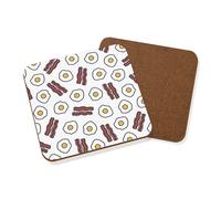 Uova E Bacon Motivo Sottobicchiere - Divertente Colazione Cibo