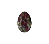 Uova non forate Uovo da massaggio in vera giada naturale for donne Palline da massaggio for esercizi di Kegel, sangue di drago,L-4.5x3cm decorazione della stanza