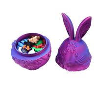 Uova per la ricerca di uova di Pasqua, uova di Pasqua stampate,Piccole uova di coniglio stampate in 3D portatili - Decorazione della scrivania della casa di Pasqua, ripieni di cesto pasquale,