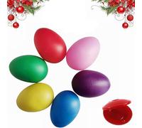 Uova Shaker, 6 Pezzi Egg Maracas, Musical Egg Shaker, Ovetti Musicali, Ovetti Maracas Sonori, Uova di Pasqua, Strumento Musicale, Idea Regalo, Plastica, Multicolore