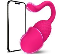 Uova vibranti per donne con app - vibratore telecomandato 9 modalità impermeabile USB in silicone medico lungo 7 cm, Ø 3,7 cm discreto e silenzioso Fops M105