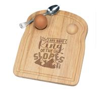 Uovo Da Colazione Personalizzato King Of The Slopes Con Tagliere Sci Snowboard