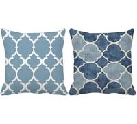 Uovo d'anatra Cuscini per Divano 50x50 Set di 2, Cuscini da Esterno Impermeabili Lino Moderno Design Motivo Copricuscini Divano per Giardino Balcone Arredo Camera da Letto Estate Decorativi 1a-8267s