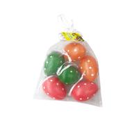 Uovo decorativo colorato in plastica 4x6 cm