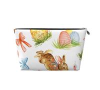 Uovo di coniglio di Pasqua dell'acquerello, Borsa da toilette Borsa per trucco Borsa per cosmetici Borsa da toilette da viaggio portatile