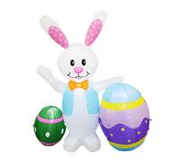Uovo di coniglio pasquale gonfiabile, grande decorazione pasquale per la