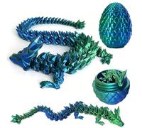Uovo di Drago Stampato in 3D,set di uova di drago,Giocattolo con drago stampato in 3D Uovo misterioso,3D regalo per ragazzi e ragazze Dragon Figurine giocattoli. (verde laser)