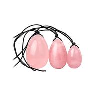 Uovo Di Giada Cristallo Rosa Uovo Di Protezione Yin Palla Di Giada Uovo Per Massaggio Funzionale Pietra Semipreziosa Set A Forma Di Uovo Uovo Di Giada,35 * 50 Mm