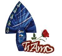 Uovo Di Pasqua Bacio Perugina 252 g Con Scritta Ti Amo in legno e Rosa artificiale ideale per regalo innamorati fidanzata fidanzati