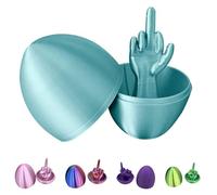 Uovo di Pasqua con dito medio, divertente uovo con dito medio stampato in 3D, uova di Pasqua a sorpresa regalo per donne e uomini, decorazione per adulti maleducati (B)