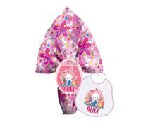 Uovo " La Mia Prima Pasqua " Easter bunny Personalizzabile con bavaglino personalizzato first easter egg (Bimba rosa, unica)