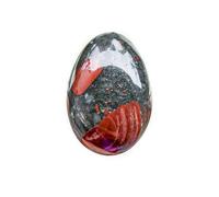 Uovo Pietra Sangue Africano Lucidato Naturale, Cristallo Lucidato con Proprietà Energetiche, sfera lucidata, pietra di cristallo dell'uovo (Pietra Sangue Africana)
