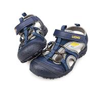 UOVO Sandali per bambini, per escursionismo, atletica, con punta chiusa, sandali estivi per ragazzi, ad asciugatura rapida, Blu navy, 10 Little Kid