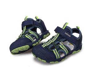 Uovo Sandali per Bambini/Ragazzi da Trekking ed Escursionismo, a Punta Chiusa, Scarpe Atletiche Estive per Esterno Blu Scuro Verde 7 UK Bambino Piccolo