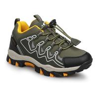 UOVO Scarpe da corsa per bambini per ragazzi e ragazze, scarpe sportive impermeabili per esterni, escursionismo, trekking e jogging, taglie 27-40, verde giallo, 37 EU