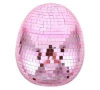 Uovo Specchio Discoteca Rosa, Decorazione Pasquale per Feste e Matrimoni | Finitura Lucida e Riflettente, Vetro e Schiuma, Effetto Luce Incantevole, Foto Prop, Uso Versatile