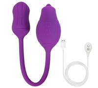 Uovo vibrante Giocattolo del vibratore dell'uovo Vibratore che lecca la lingua Giocattoli del sesso Per Negozio del sesso delle donne Vibratore di gel di silice Masturbatore della macchina del sesso