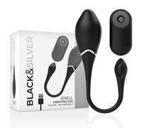 Uovo Vibrante Ricaricabile Black&Silver Jenell - Silicone Nero
