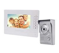 uoweky Schermo da 7 Pollici a Colori Doorphone + Videocitofono Esterno per Sistema Interfonico Casa/Reparto con Vivavoce Impermeabile(1 telecamera 1 monitor)
