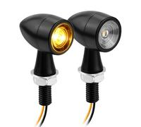 Uoww 2PCS Led Moto Indicatori di Direzione, Retrò Proiettile Frecce Moto, Universale per la Maggior Parte, Vite M8 per Motocicletta Scooter, Quad Cruiser Off Road, Cruiser