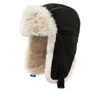 uoXHFdh Cappello da cacciatore, berretto invernale, cappello aviatore con paraorecchie, bomber caldo, colbacco termico(PL2404Black)