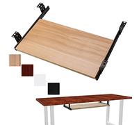 uoXHFdh Ripiano Scorrevole for Tastiera/Supporto e Mouse/con Guida in Metallo, Piattaforma sotto la scrivania 54x27cm 70x27cm(Walnut,70 * 27 cm(28 * 11 inch))