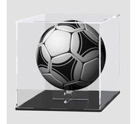 UoYeet Vetrina con porta palloni, scatola trasparente per calcio, calcio e pallavolo, dimensioni originali, presentazione di cimeli sportivi