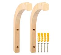 Uozonit Appendiabiti per piante da interno, 2 ganci per piante da interni, in legno, curva per cesti di fiori da interni, campanelli a