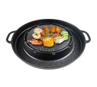 Uozonit Bistecchiera 2 in 1 - Piastra per griglia superiore | Piastra in lega di alluminio antiaderente per barbecue, cucina, affumicatore, tavolo, campeggio, cucina