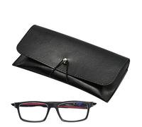 Uozonit Custodia in pelle per occhiali da sole, custodia rigida per occhiali da sole, custodia protettiva morbida per occhiali da vista per ciclismo, attività all'aperto