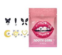 Uozonit Gioielli per denti, gioielli per denti, decorazioni per denti abbaglianti, kit di gemme per denti a lunga durata con cristalli scintillanti per ragazze