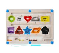 Uozonit Labirinto alfabetico Magnetico, Labirinto alfabetico Magnetico - Labirinto Magnetico per riconoscimento Colore,Giocattoli da Tavolo per Bambini, tavola di Legno Abbinata con