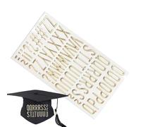 Uozonit Lettere adesive | Decalcomanie con numeri 'alfabeto resistenti sbiadimento | Lettere adesive dorate dalla A alla Z, per contenitori, porte, auto, armadi, aule, pareti,