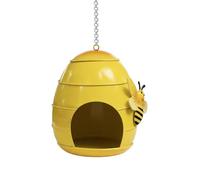 Uozonit Mangiatoia per uccelli da esterno, resistente alle intemperie, in metallo, divertente mangiatoia per uccelli, decorazione per esterni, per attirare l'alimentazione e guardare fringuelli