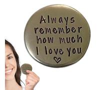 Uozonit Pocket Love - Moneta in peltro fatta a mano - gettoni tascabili ricordo abbraccio gettone d'amore per il fidanzato fidanzata