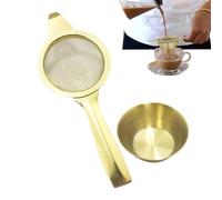 Uozonit Setaccio da tè a maglia fine, setaccio per tè sfuso, setaccio da cucina in acciaio, setaccio a maglia fine, setaccio per alimenti, cocktail, farina, caffè