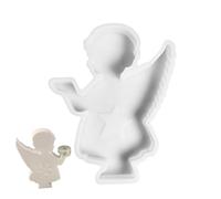 Uozonit Stampi a forma di angelo, in silicone, a forma di angelo, per candelabri, portacandele in silicone, stampo per candelabro, stampo in silicone per candelabro, stampo per candelabro in resina e